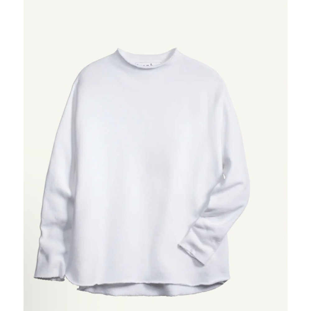 New with flaw: Frank & Eileen Effie Ivory Cotton Funnel Neck Sweatshirt M